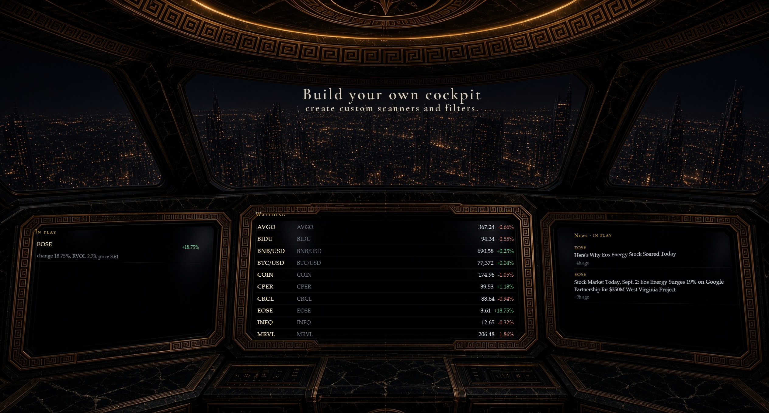 The live board cockpit